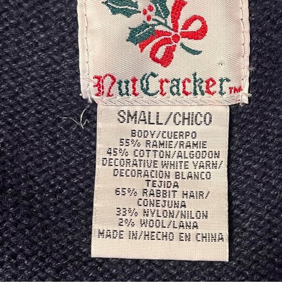 Nutcracker Knit Cardigan Sweater Vest Womens Small Holiday Winter 3D Embroidered - Picture 7 of 10